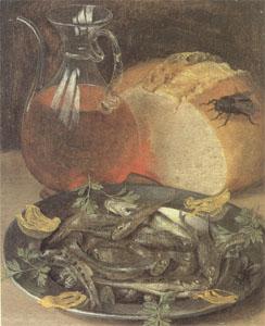 Georg Flegel Still Life with Fish and a Flask of Wine (mk05)